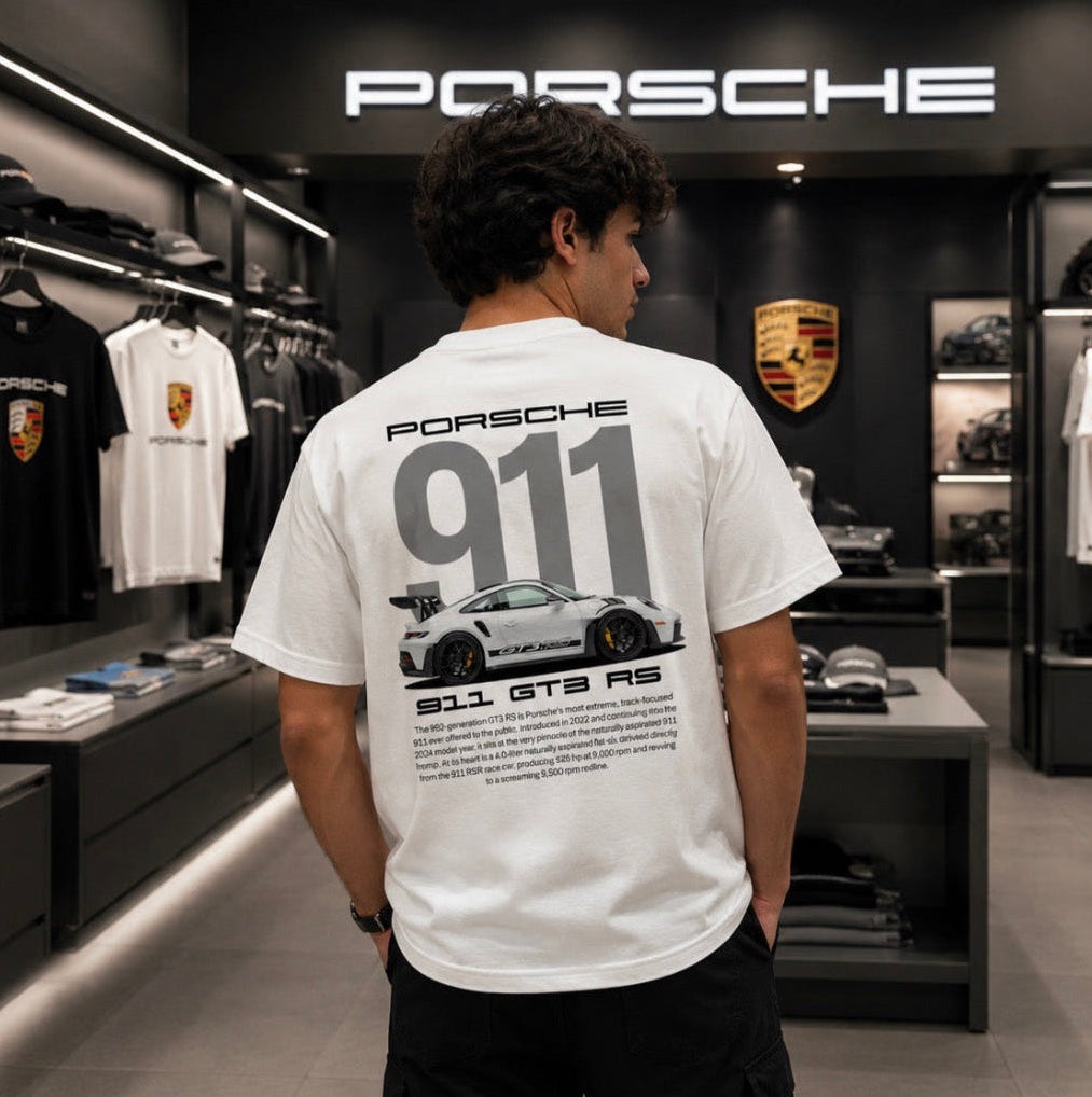 Porsche 911 GT3 RS Automotive Oversized T-Shirt