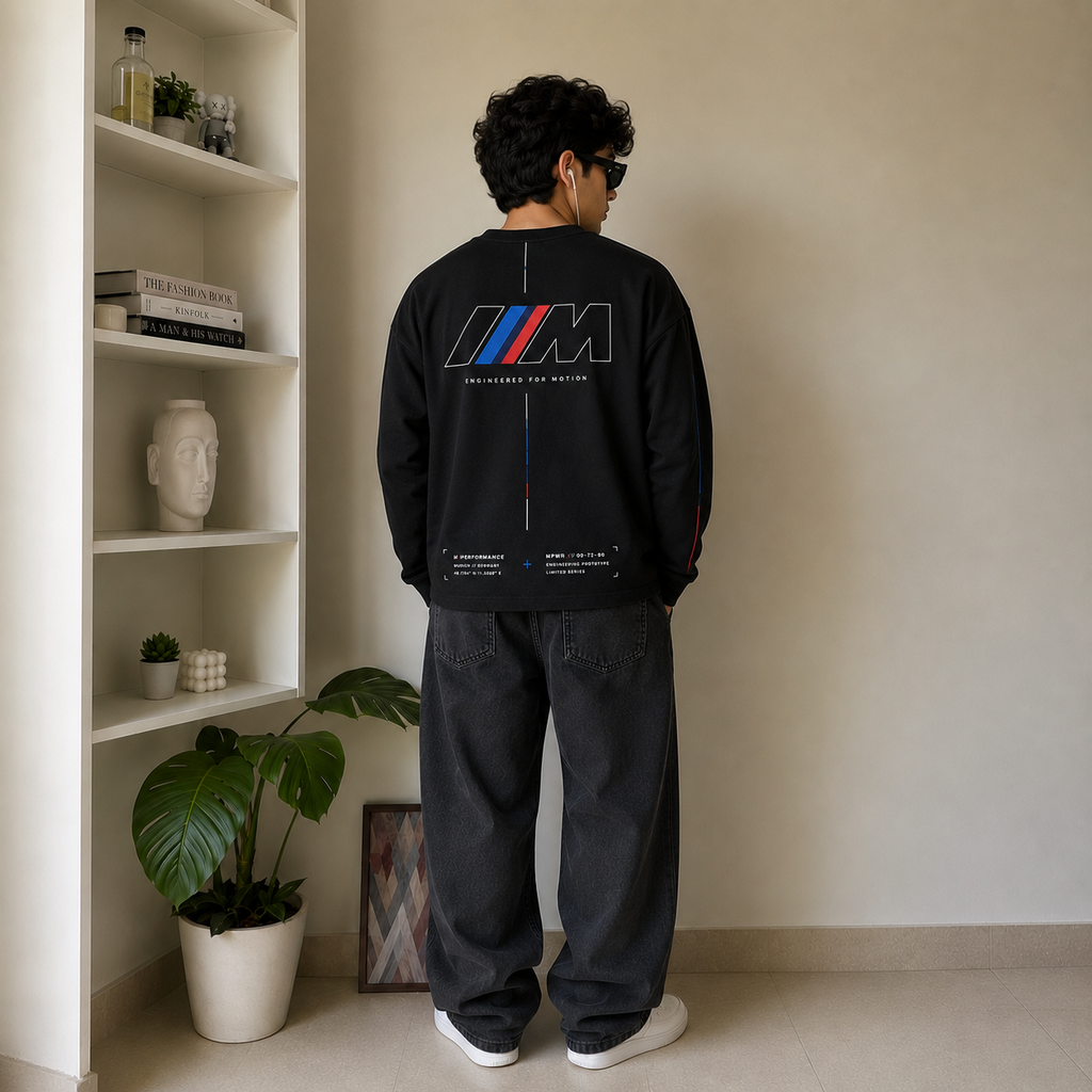 M Performance Engineered Oversized Full-Sleeve  Sweatshirt Tee