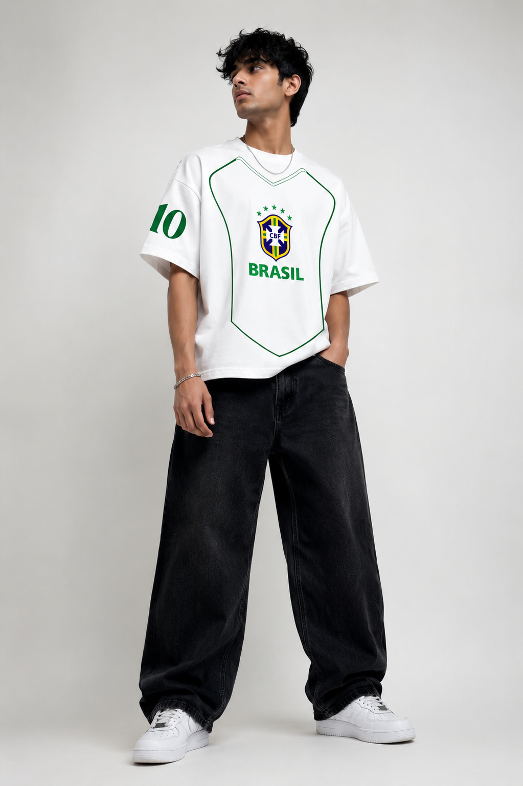 Brasil 10 Legacy White Oversized tshirt