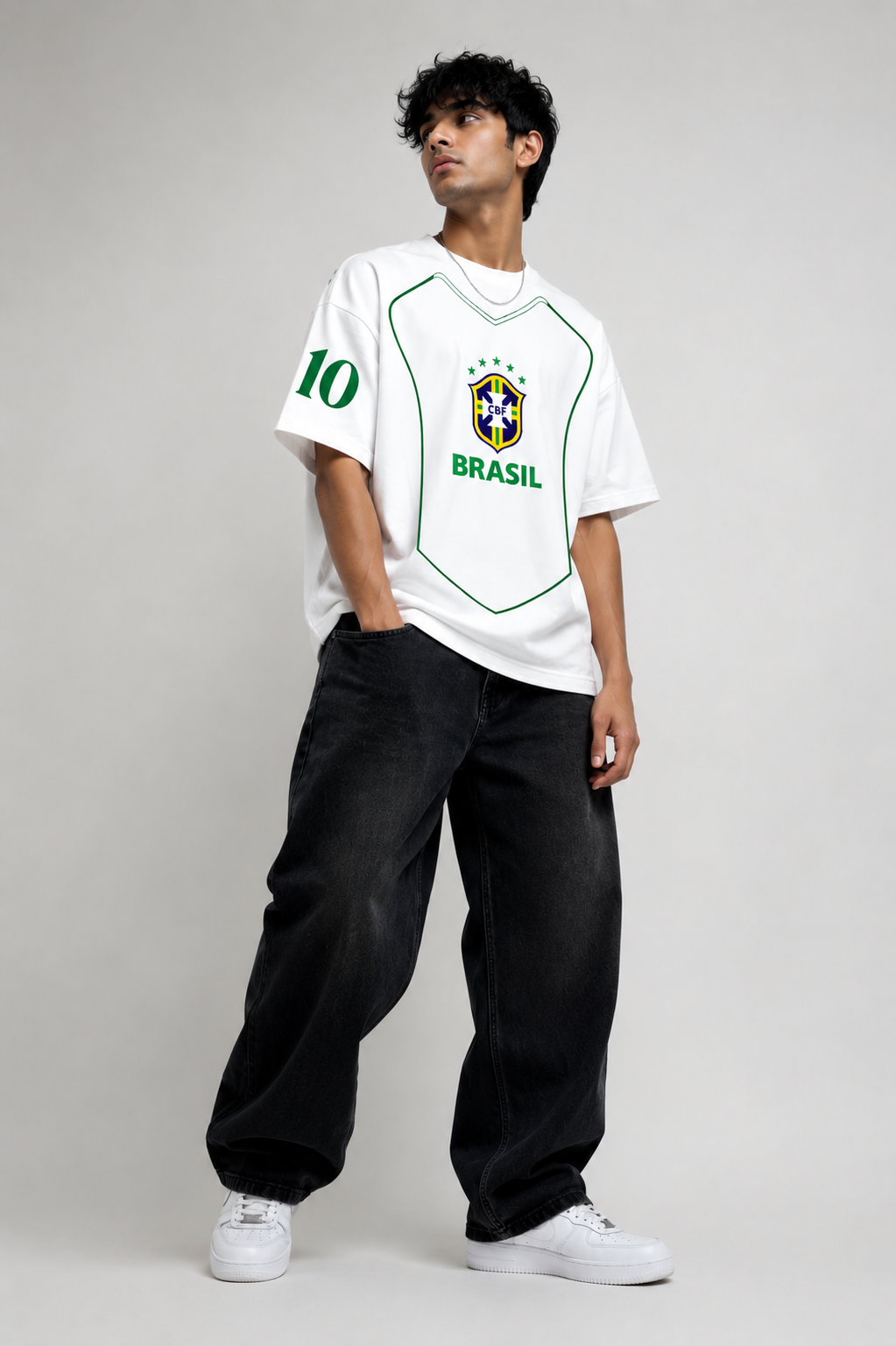 Brasil 10 Legacy White Oversized tshirt