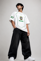 Brasil 10 Legacy White Oversized tshirt