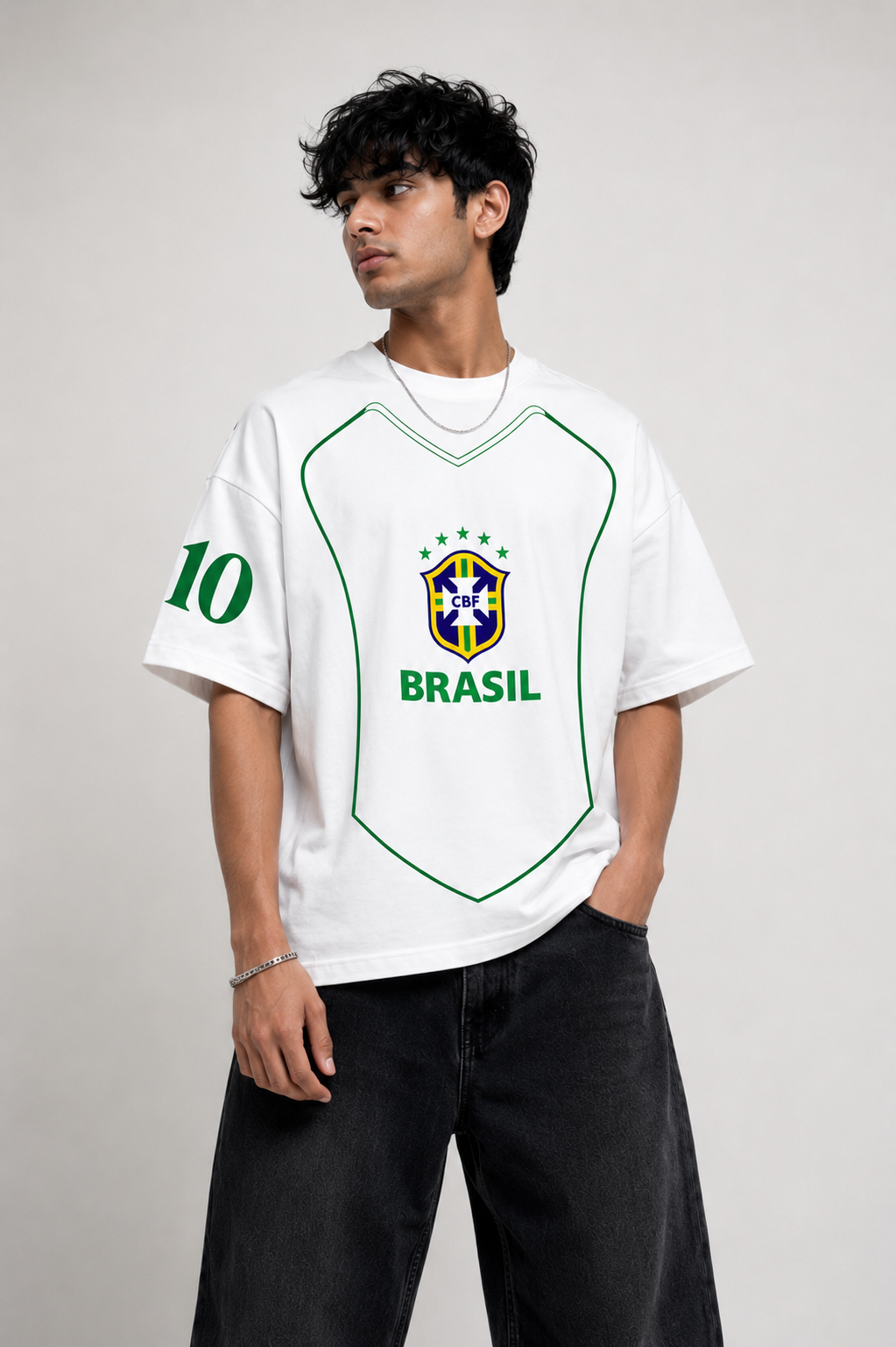 Brasil 10 Legacy White Oversized tshirt