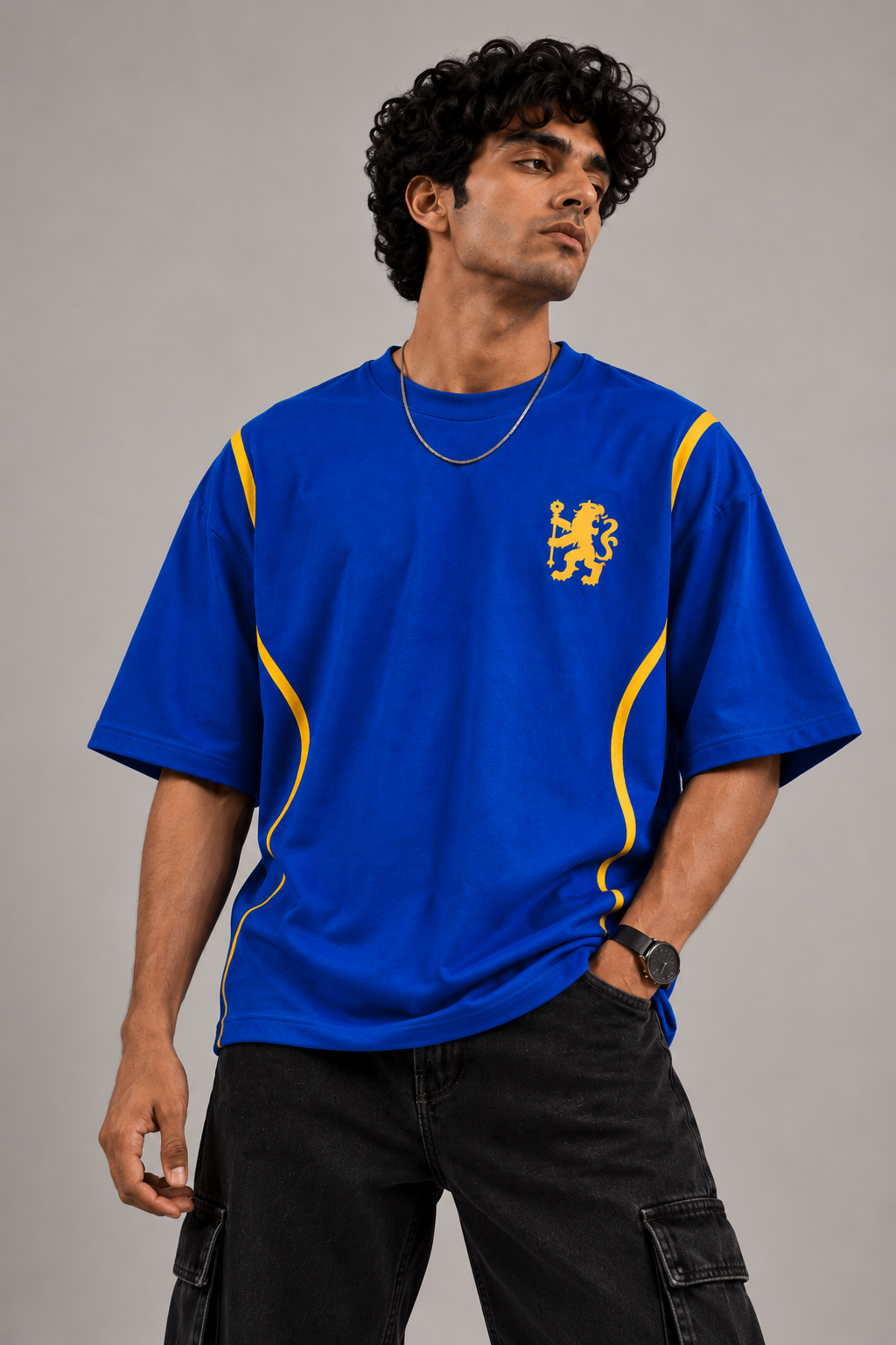 Chelsea Blue & Gold Fan Oversized T-Shirt