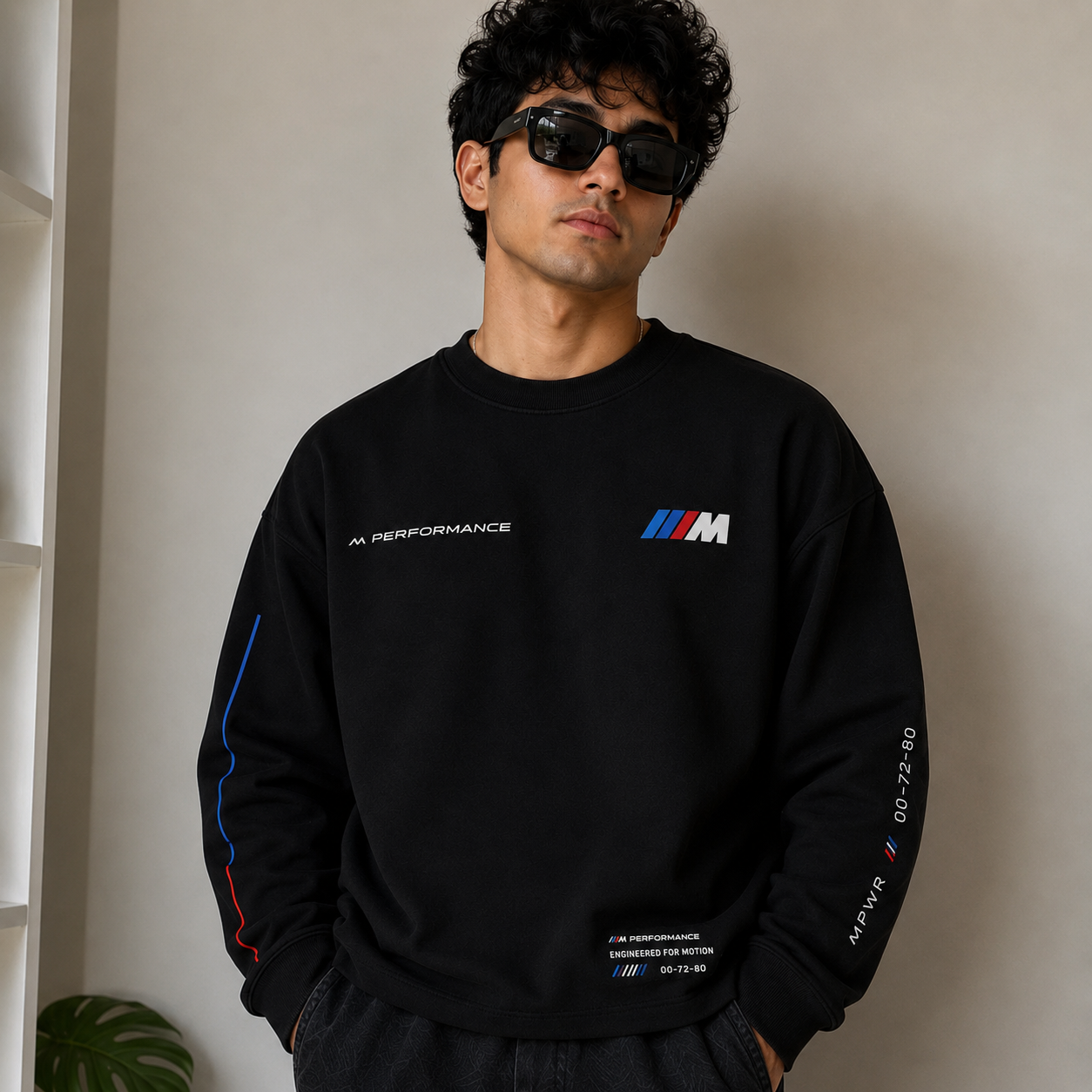 M Performance Engineered Oversized Full-Sleeve  Sweatshirt Tee