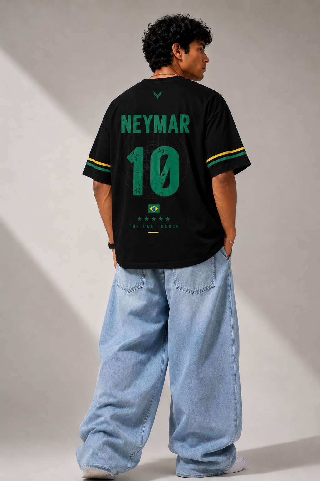 Brazil Neymar 10 Legacy  The Last Dance White Oversized Tshirt
