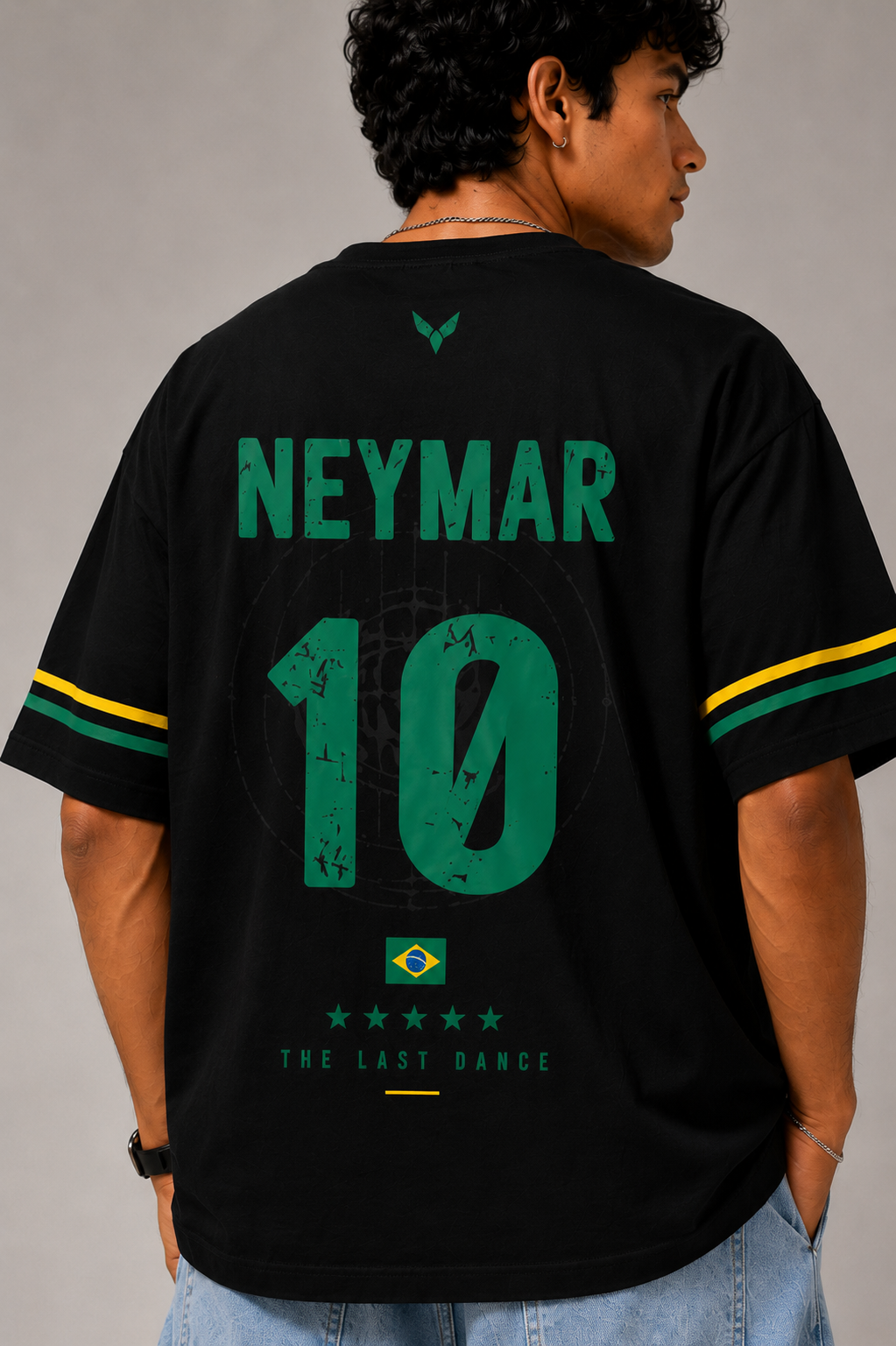 Brazil Neymar 10 Legacy  The Last Dance White Oversized Tshirt