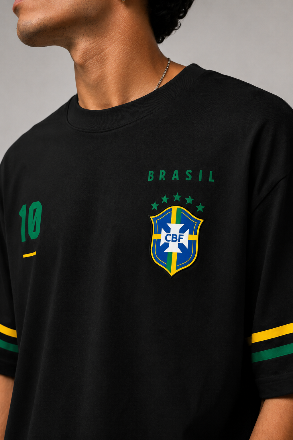 Brazil Neymar 10 Legacy  The Last Dance White Oversized Tshirt