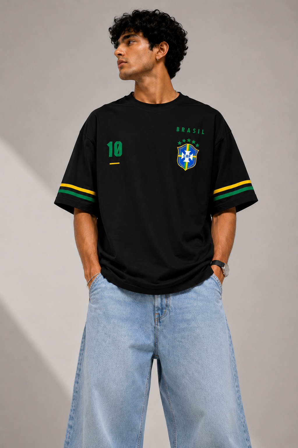 Brazil Neymar 10 Legacy  The Last Dance White Oversized Tshirt