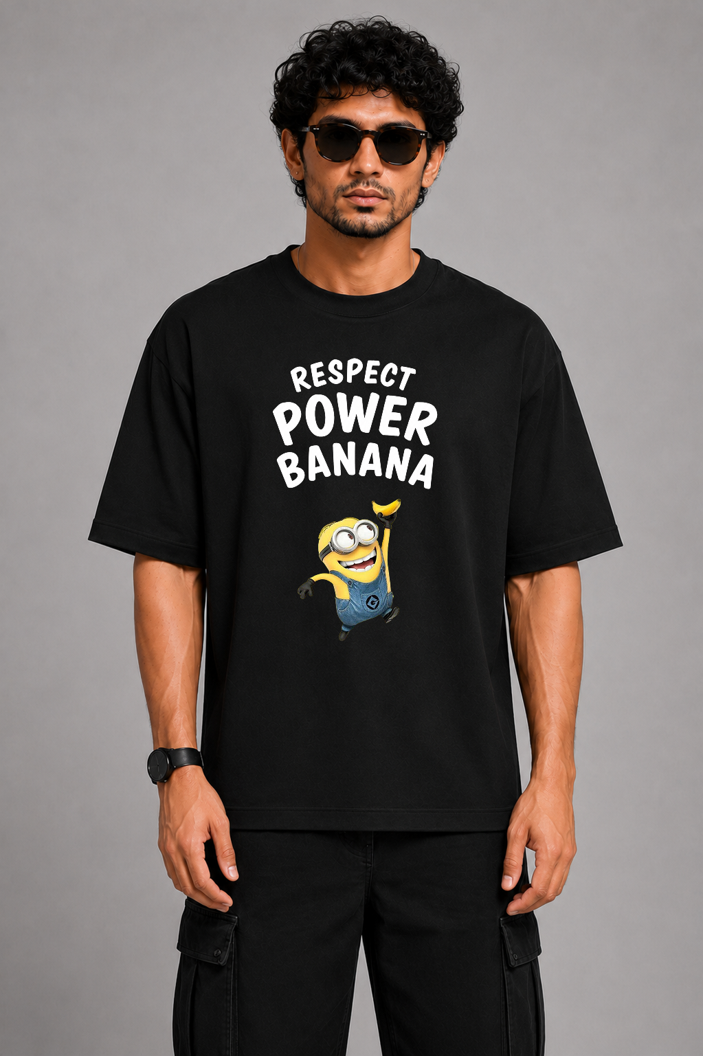 Minions Respect Power Banana Oversized T-Shirt