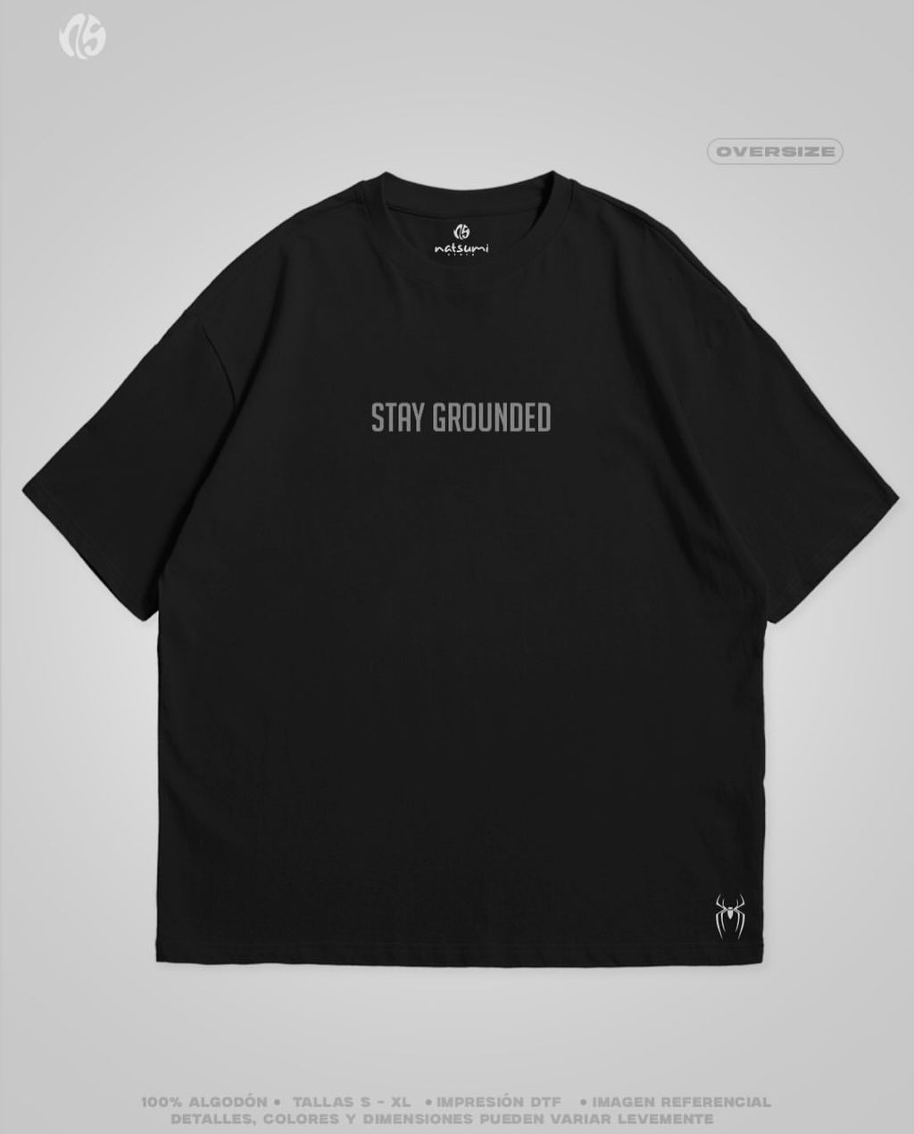 Spider Shadow Graphic Oversized T-Shirt