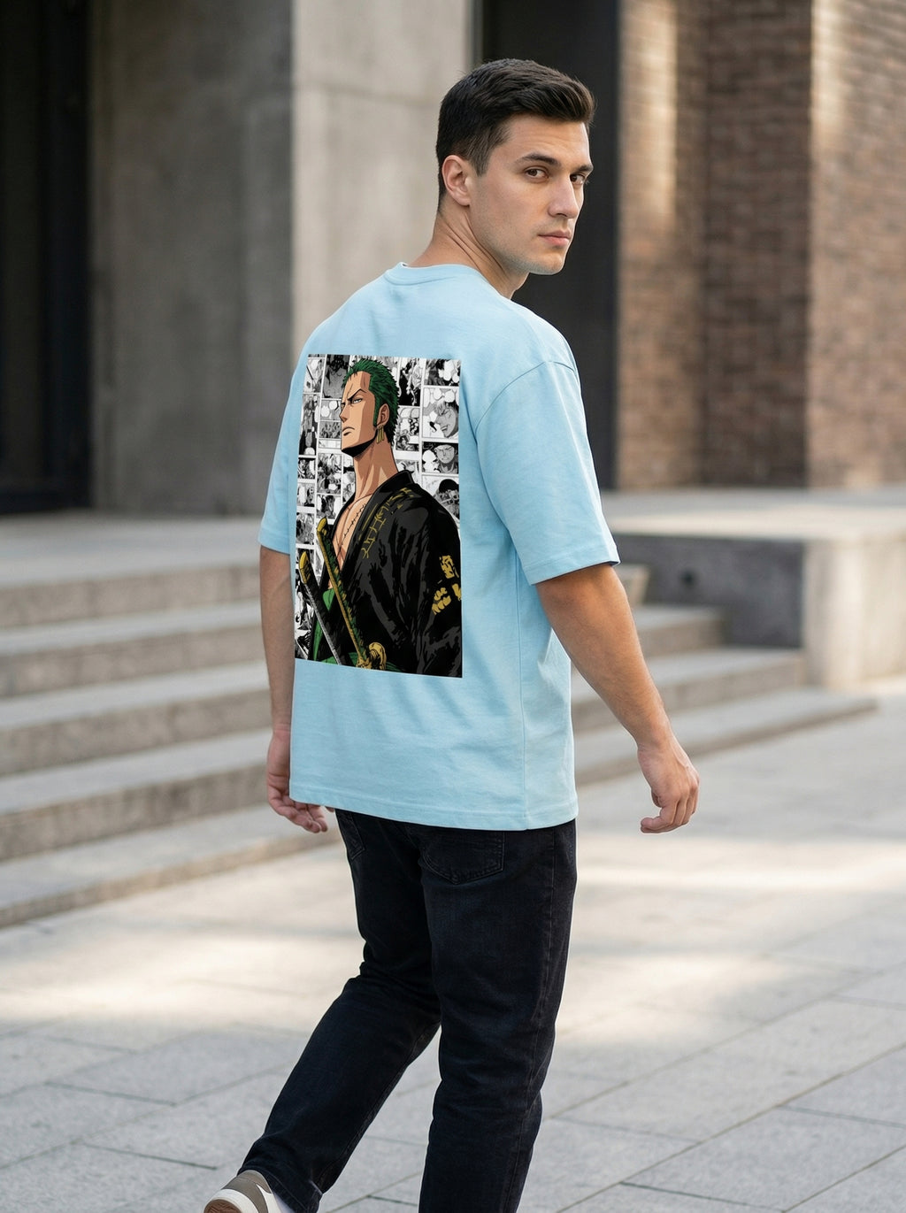 One Piece: Zoro "The Pirate Hunter" Oversized Anime T-shirt