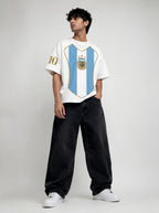 Argentina Messi 10 Legacy White Oversized tshirt