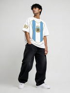Argentina Messi 10 Legacy White Oversized tshirt