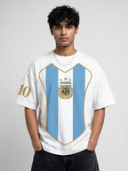 Argentina Messi 10 Legacy White Oversized tshirt