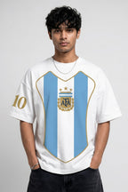 Argentina Messi 10 Legacy White Oversized tshirt