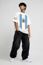 Argentina Messi 10 Legacy White Oversized tshirt