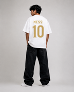 Argentina Messi 10 Legacy White Oversized tshirt