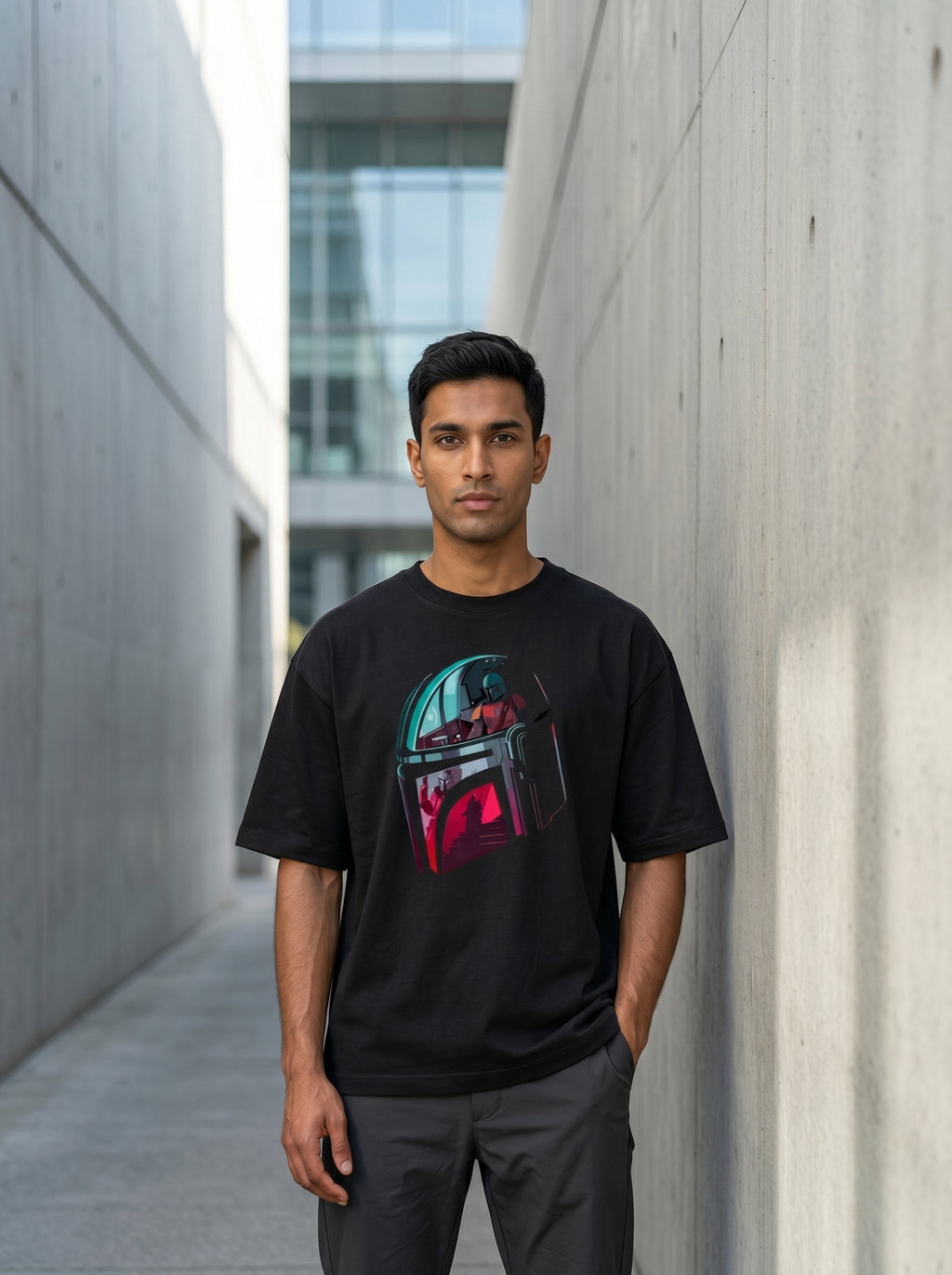 Star Wars Mandalorian Oversized T-Shirt