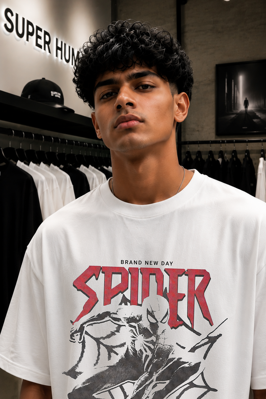 Spiderman White Oversized t shirt