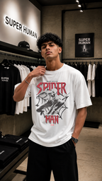 Spiderman White Oversized t shirt