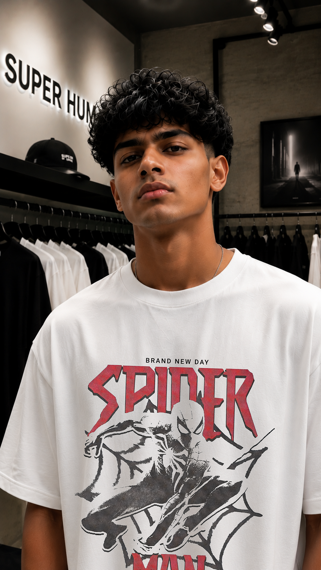 Spiderman White Oversized t shirt