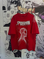Web of Spider Oversized T-Shirt – Crimson Edition