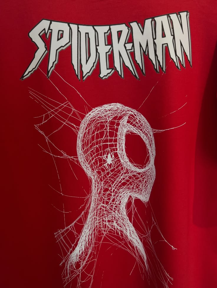 Web of Spider Oversized T-Shirt – Crimson Edition
